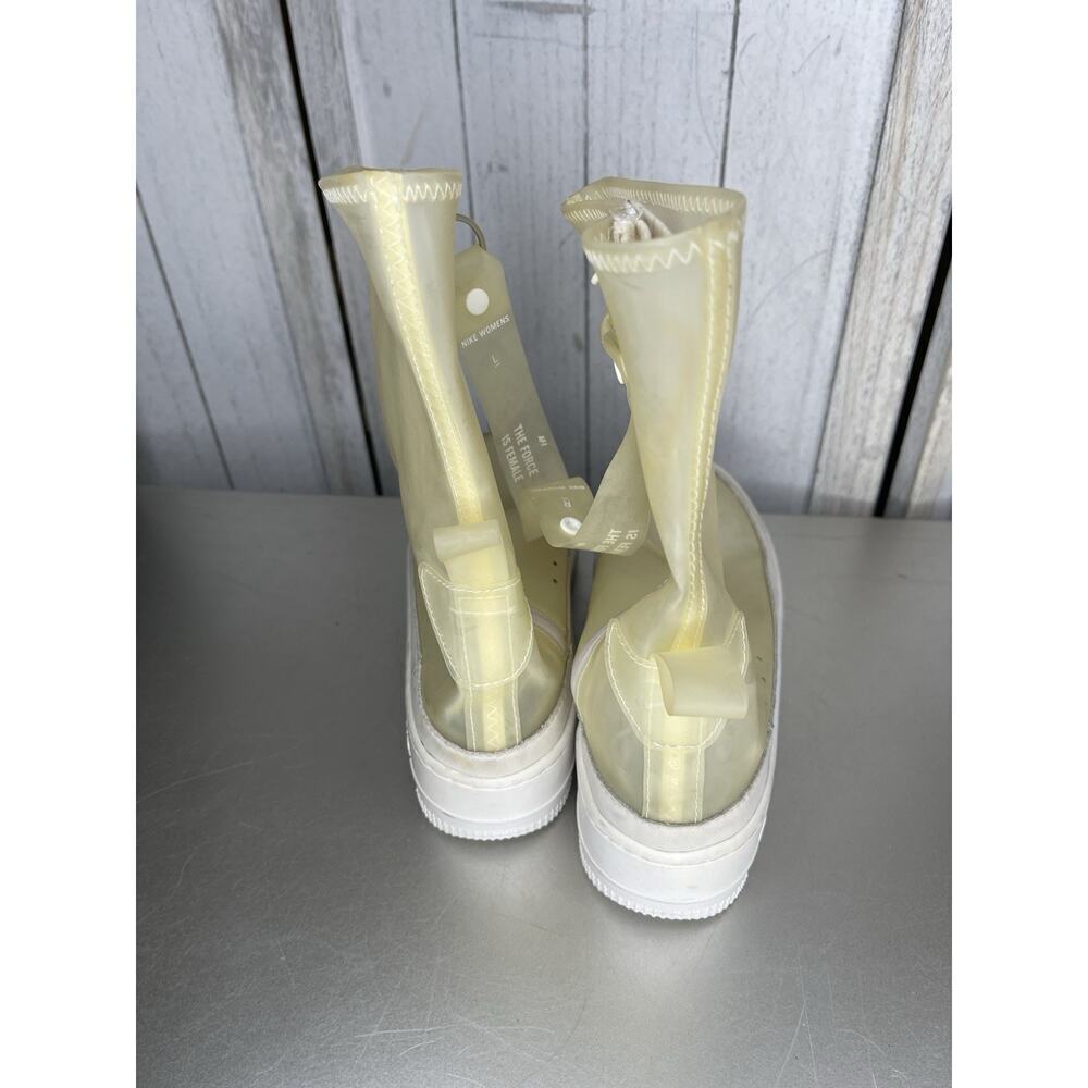 NIKE Air Force 1 Clear PHANTOM WHITE RAIN BOOTS WOMEN Size 7 - Picture 5 of 7